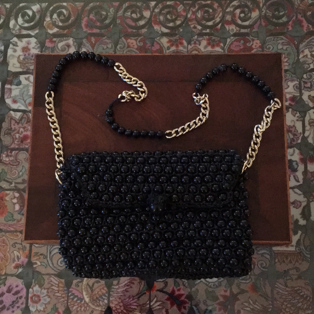 Vintage 1970s Bead Purse